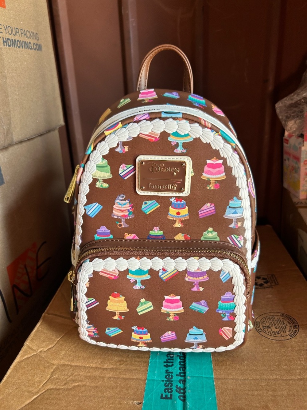 Loungefly Disney Princess Cake Mini Backpack Ariel Aurora Cinderella Jasmine - Picture 2 of 16